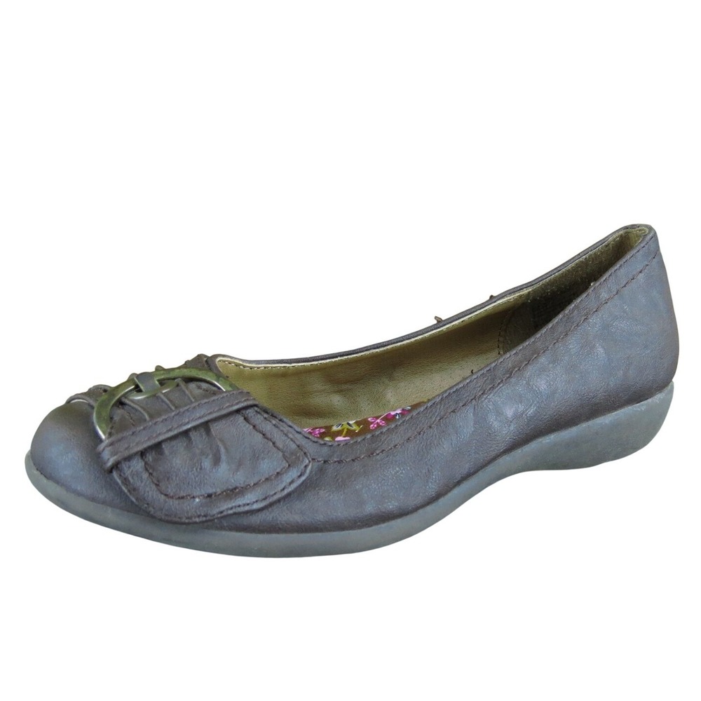 AIRWALK‎ Flat  Girl Y 1 Medium Flat Brown Synthetic Slip On